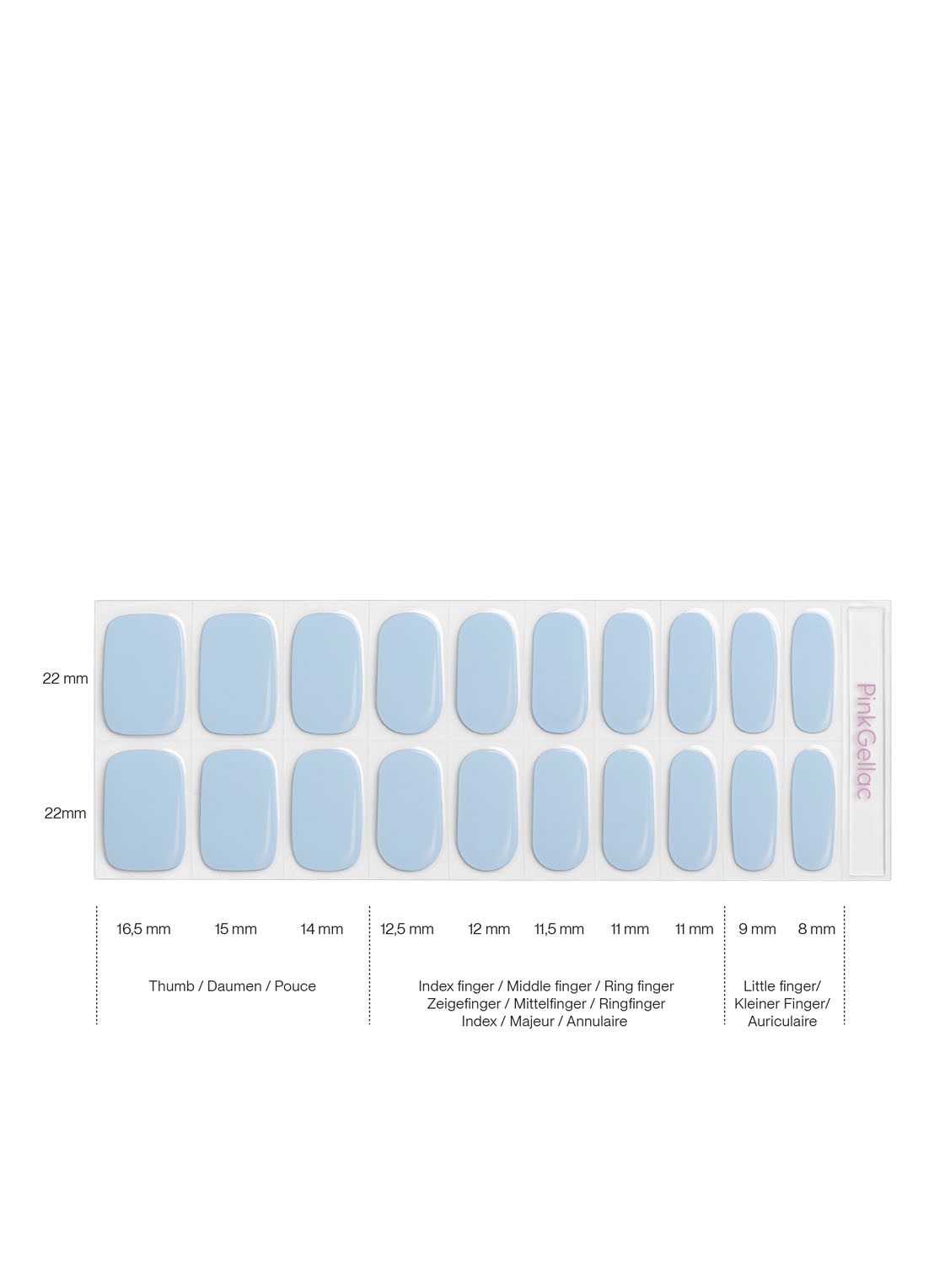 Pink Gellac Gel Stickers - nagelstickers - detail 2 powdery blue
