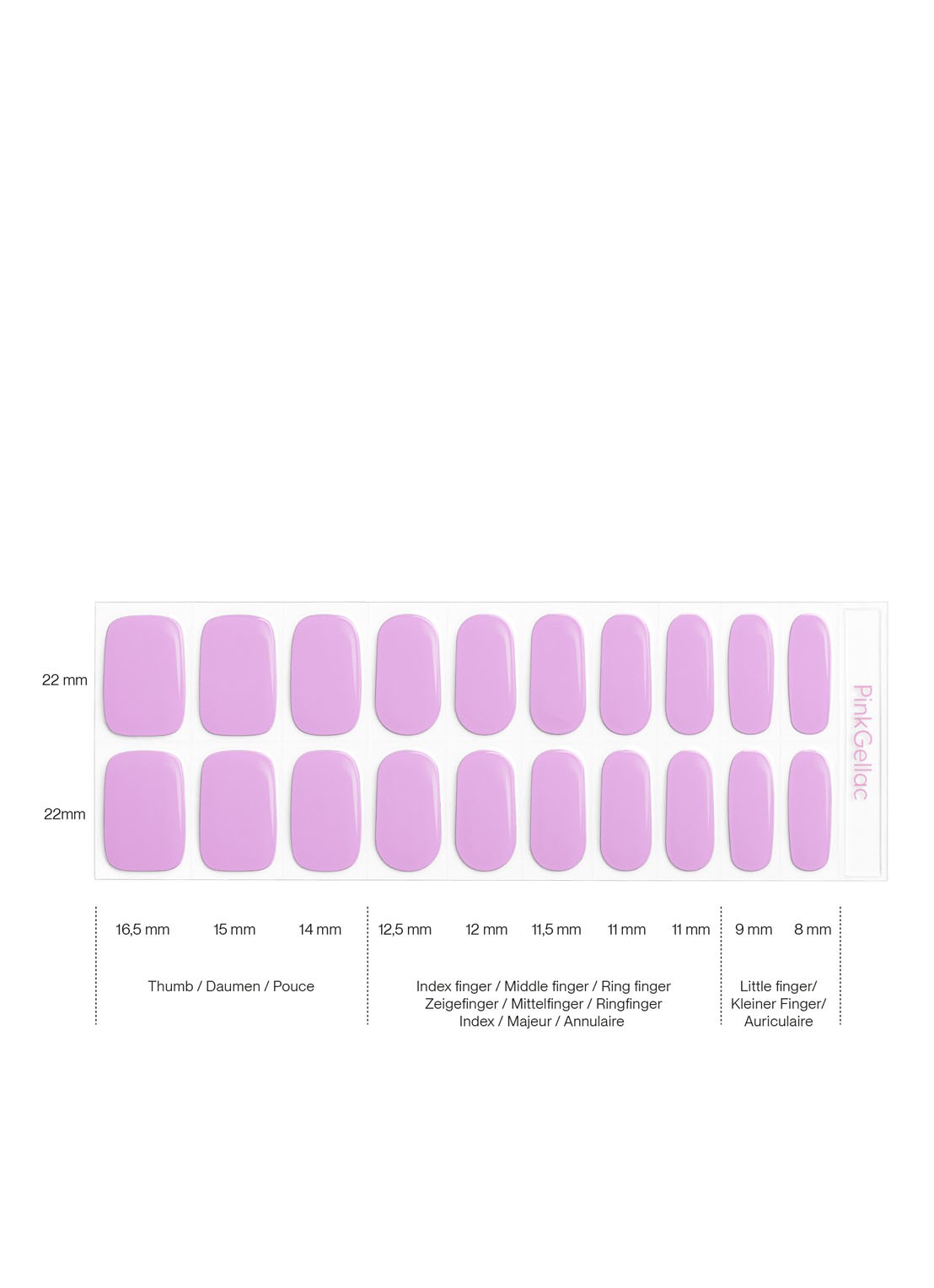 Pink Gellac Gel Stickers - nagelstickers - detail 4 soft lavender