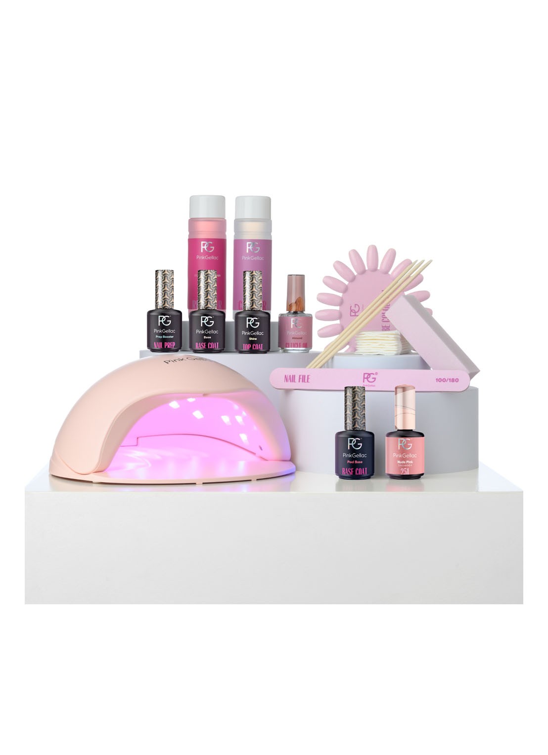 Pink Gellac Premium Set Peel Off Natural - gel nagellakset - voorkant 4 undefined