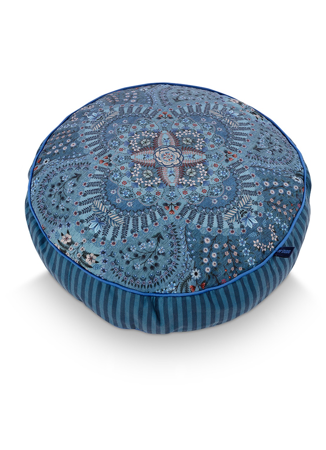 Pip Studio Alfombra sierkussen 40 cm - detail blauw