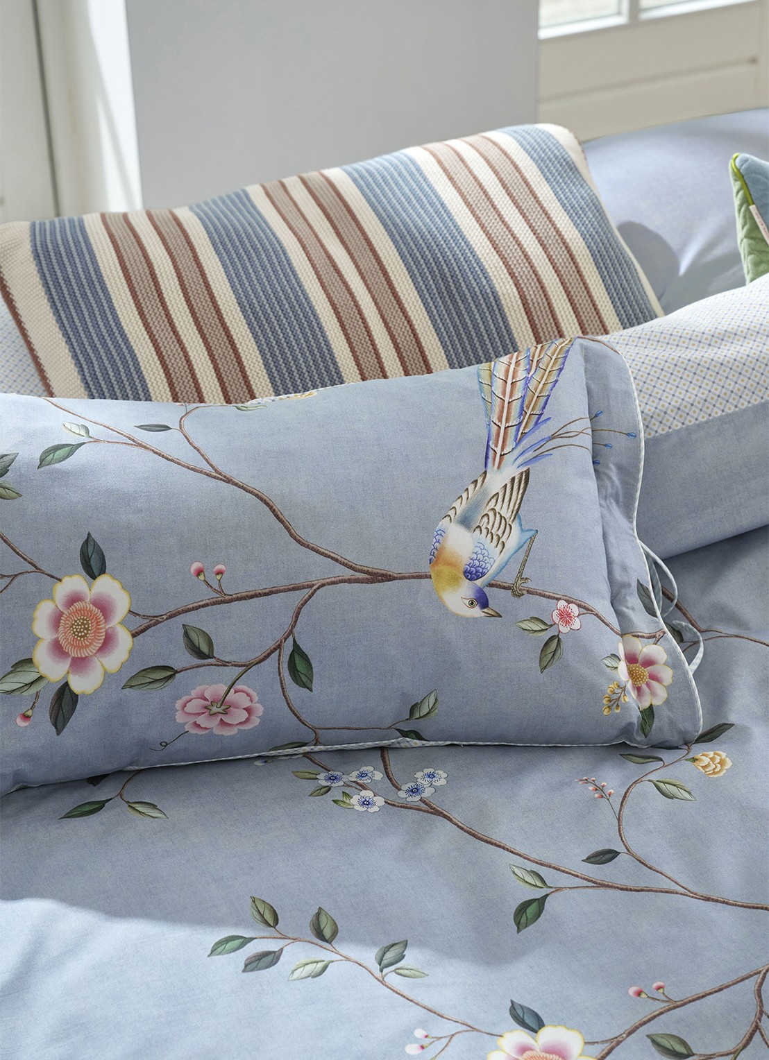 Pip Studio Bamboo Blossom dekbedovertrekset - inclusief kussenslopen - detail 5 lichtblauw