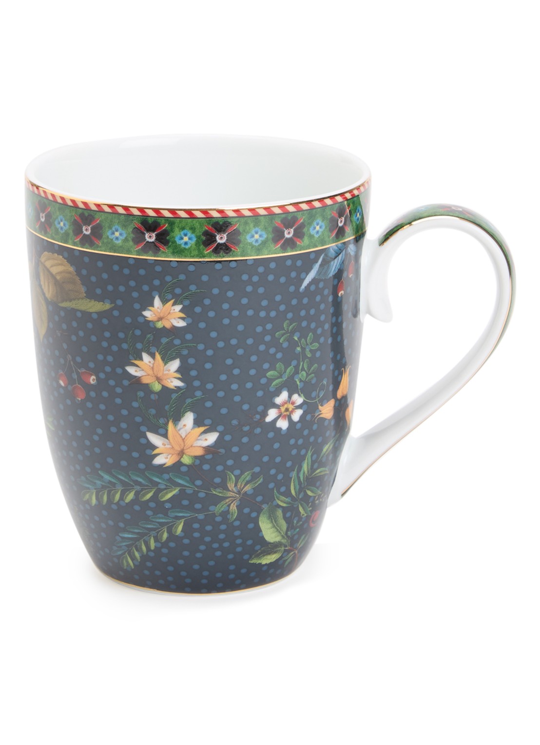 Pip Studio Berry Blues mok  - voorkant donkerblauw