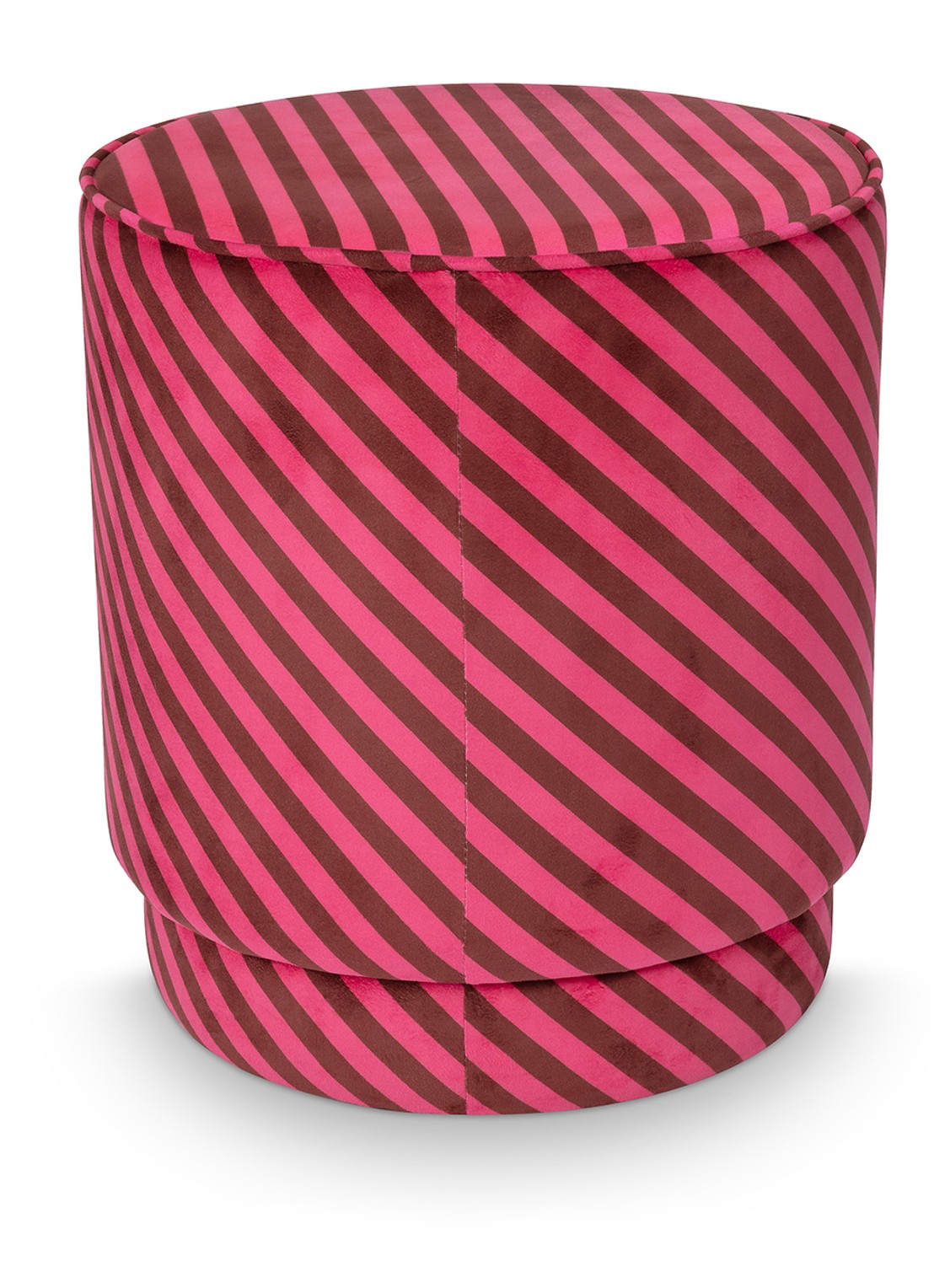 Pip Studio Block Stripe poef 40 x 45 cm - achterkant 4 roze