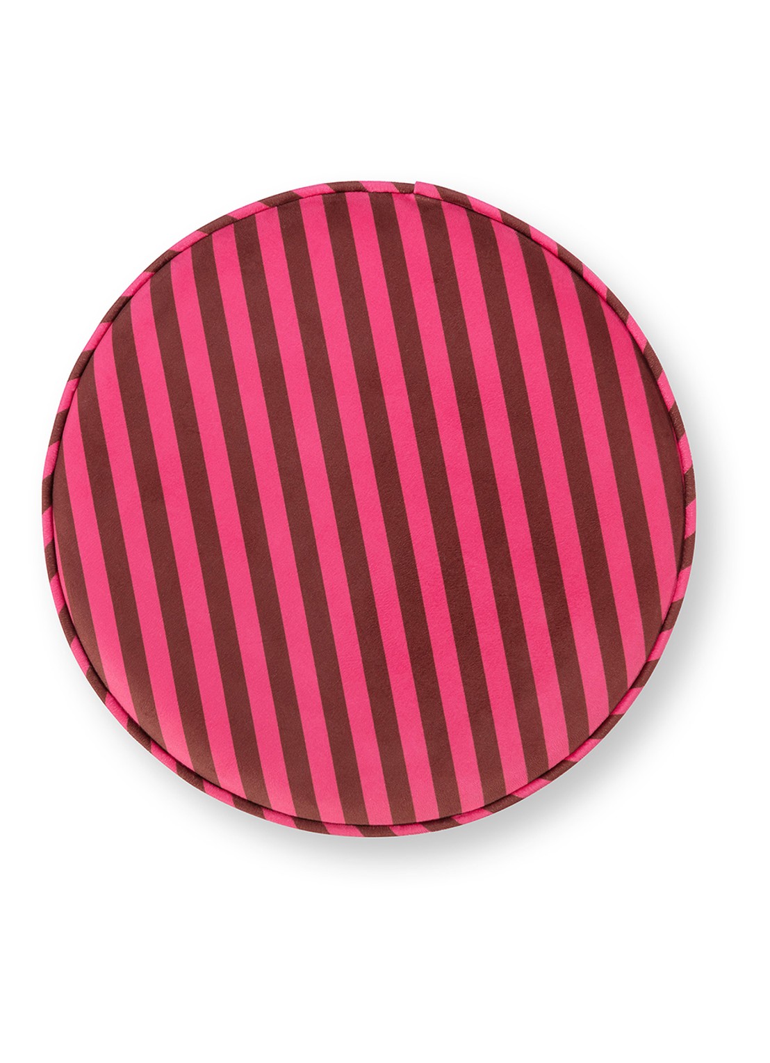 Pip Studio Block Stripe poef 40 x 45 cm - detail roze