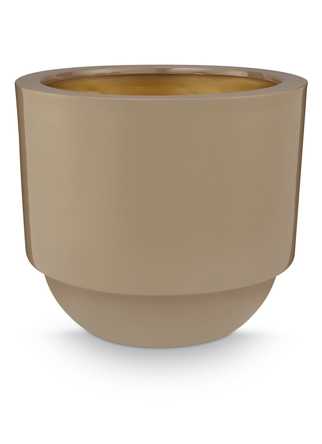 Pip Studio Bloempot voor binnen 40 x 35 cm - voorkant khaki
