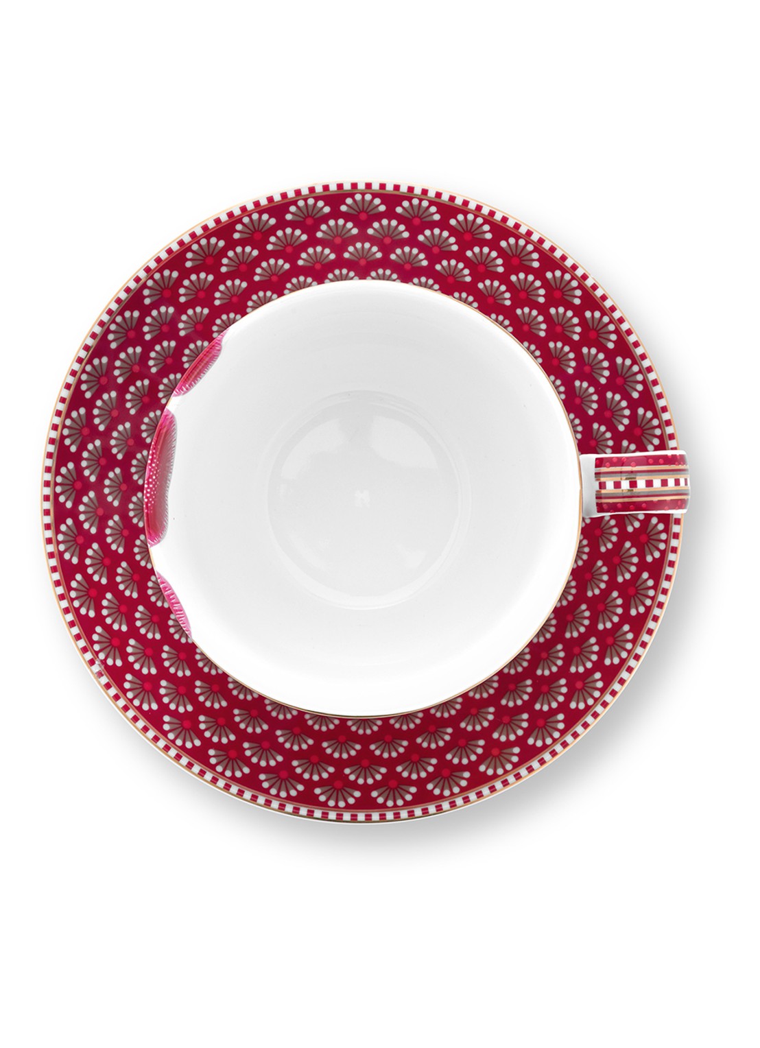 Pip Studio Blooming Tales Fantasy kop en schotel set van 2 - detail 6 donkerrood