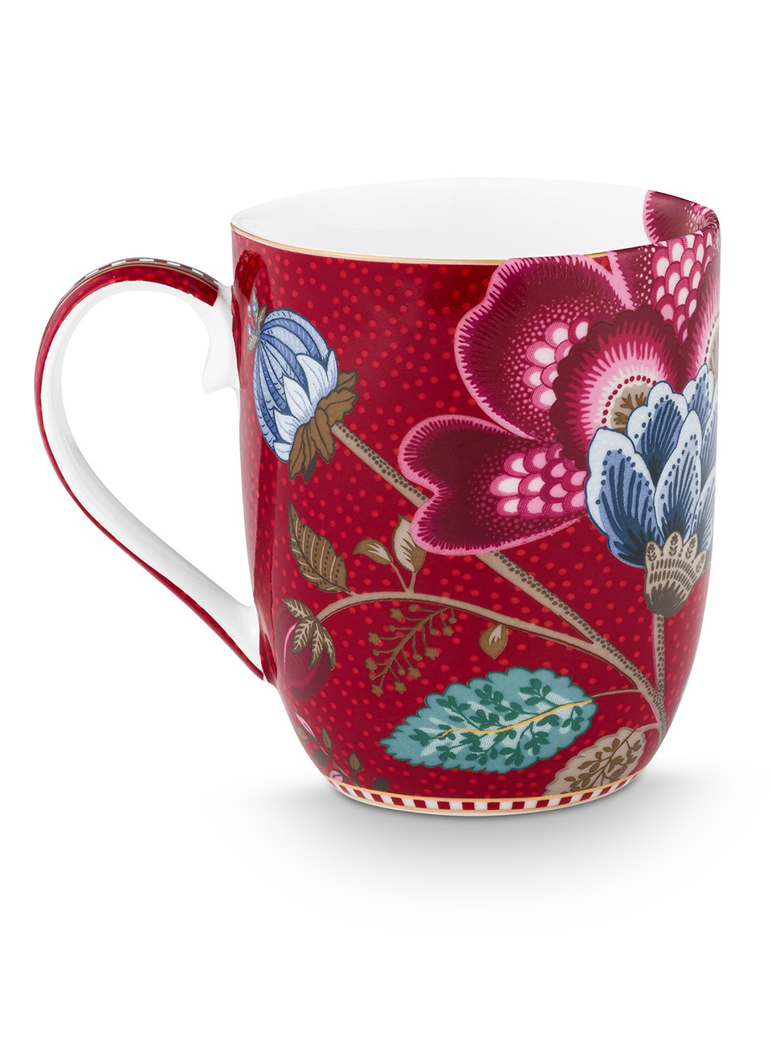 Pip Studio Blooming Tales Fantasy kopje set van 2 - detail 4 donkerrood