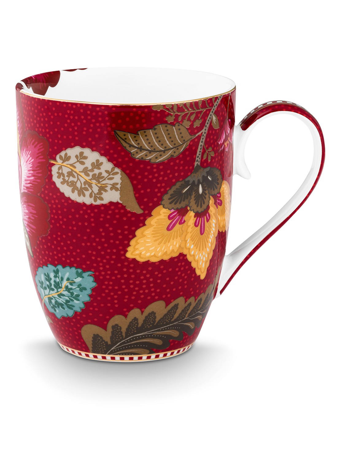 Pip Studio Blooming Tales Fantasy mok - voorkant 3 donkerrood