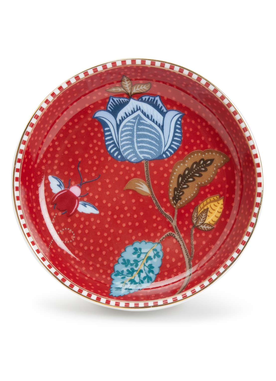 Pip Studio Blooming Tales Fantasy theetip - voorkant donkerrood