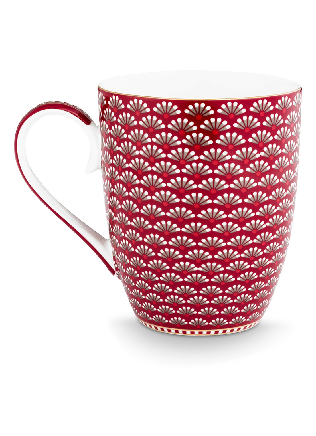 Pip Studio Blooming Tales mok - achterkant 4 donkerrood