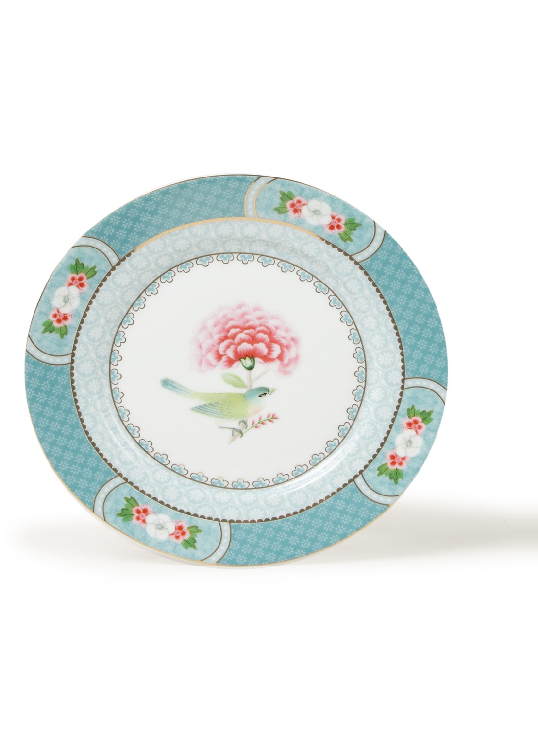 Pip Studio Blushing Birds gebaksbord 17 cm  - voorkant lichtblauw
