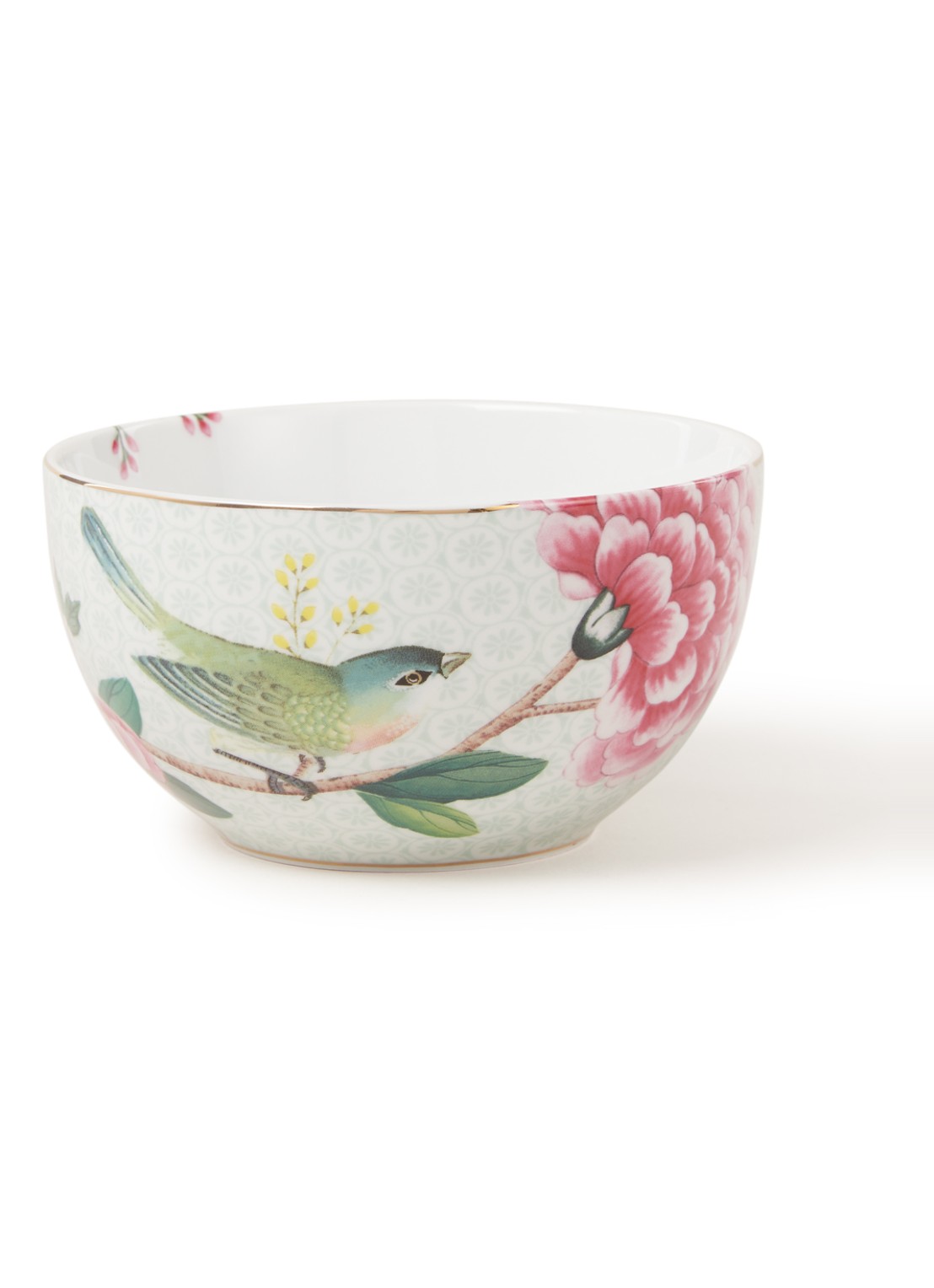Pip Studio Blushing Birds kom 12 cm  - voorkant lichtblauw