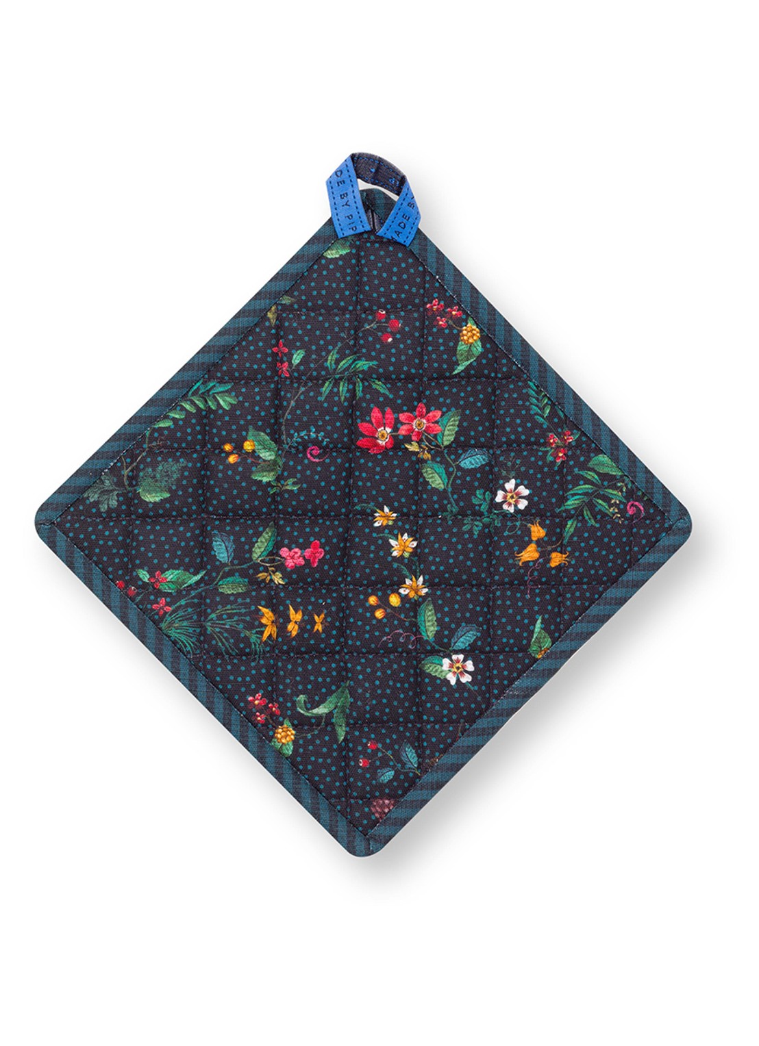 Pip Studio Blushing Birds kop en schotel set van 2 - voorkant 4 donkerblauw