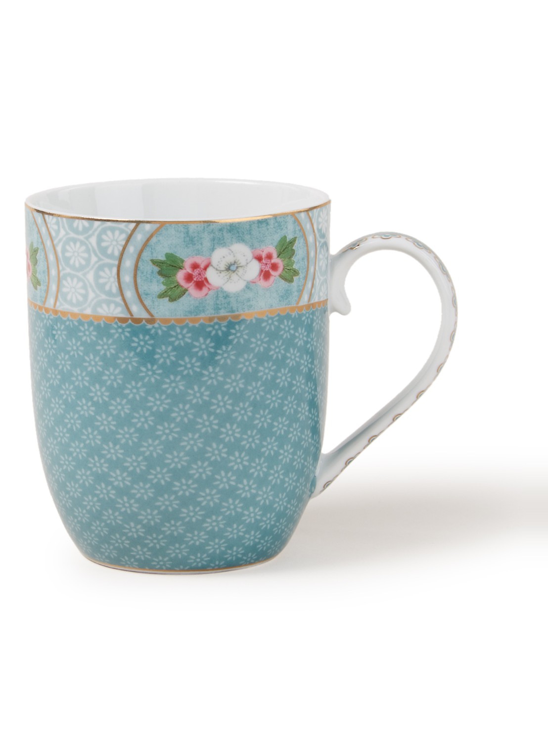 Pip Studio Blushing Birds kopje 14 cl  - voorkant 2 lichtblauw