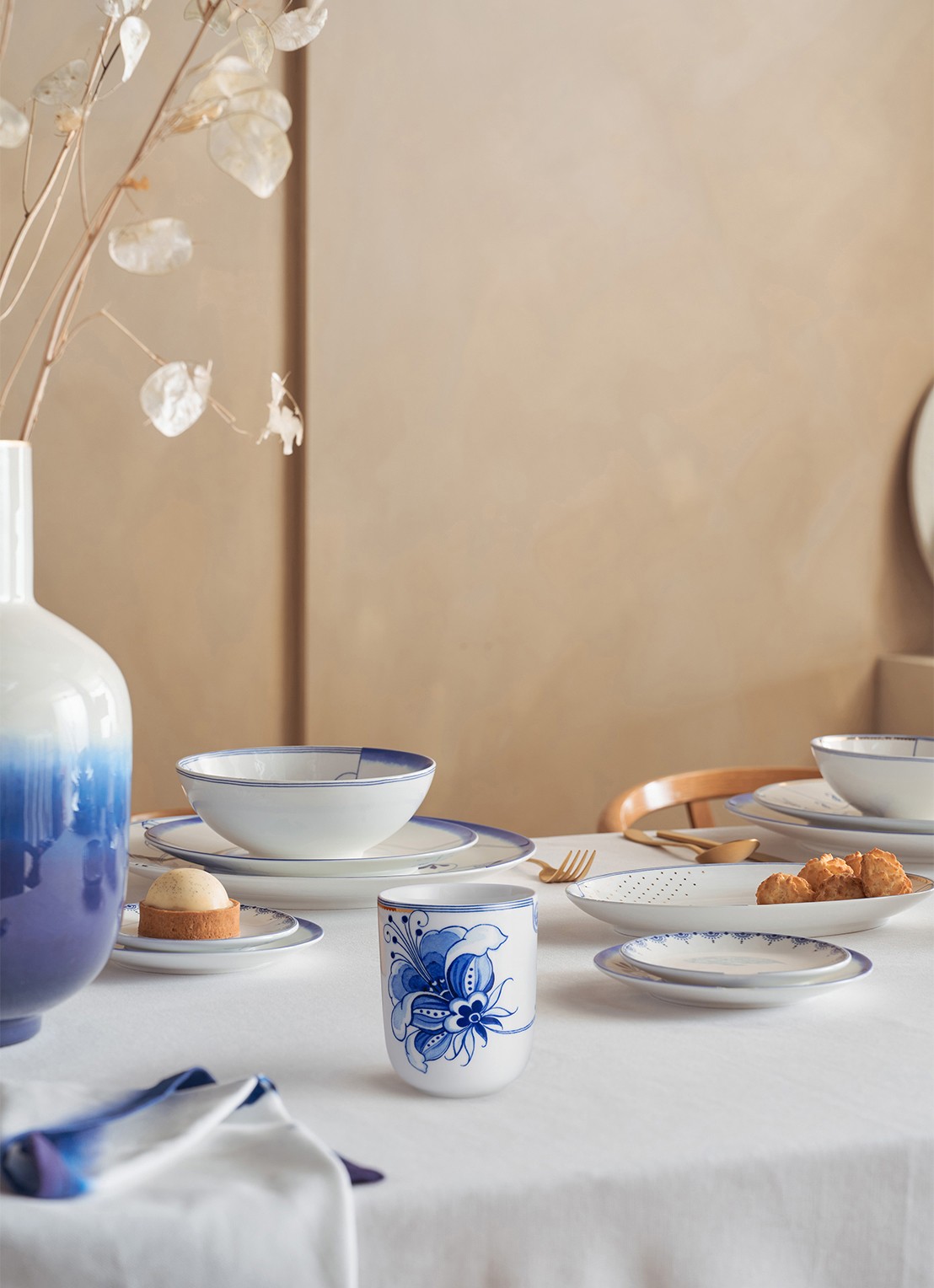 Pip Studio Blushing Birds kopje 15 cl set van 2 - detail 5 wit