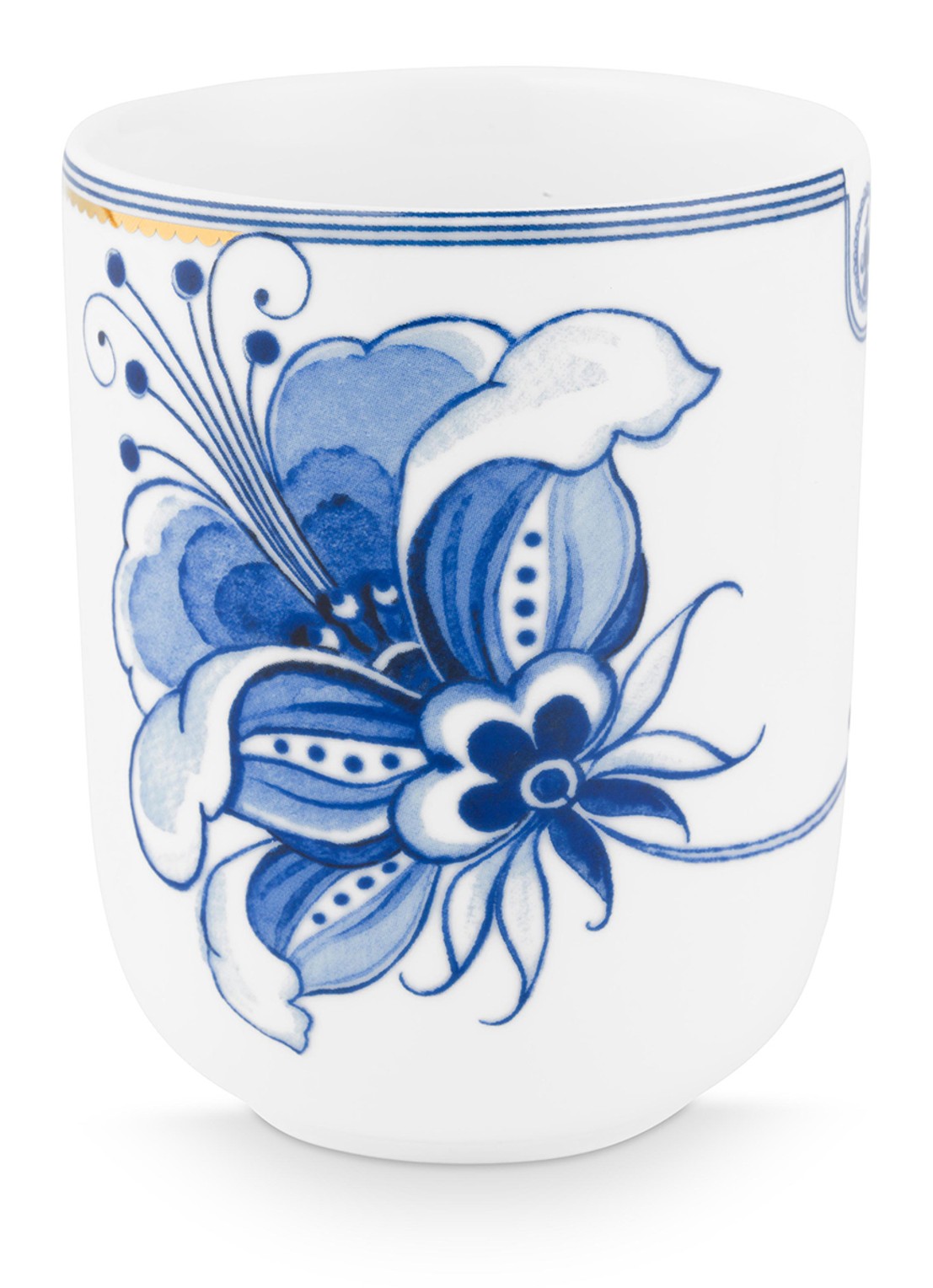 Pip Studio Blushing Birds kopje 15 cl set van 2 - voorkant 2 wit