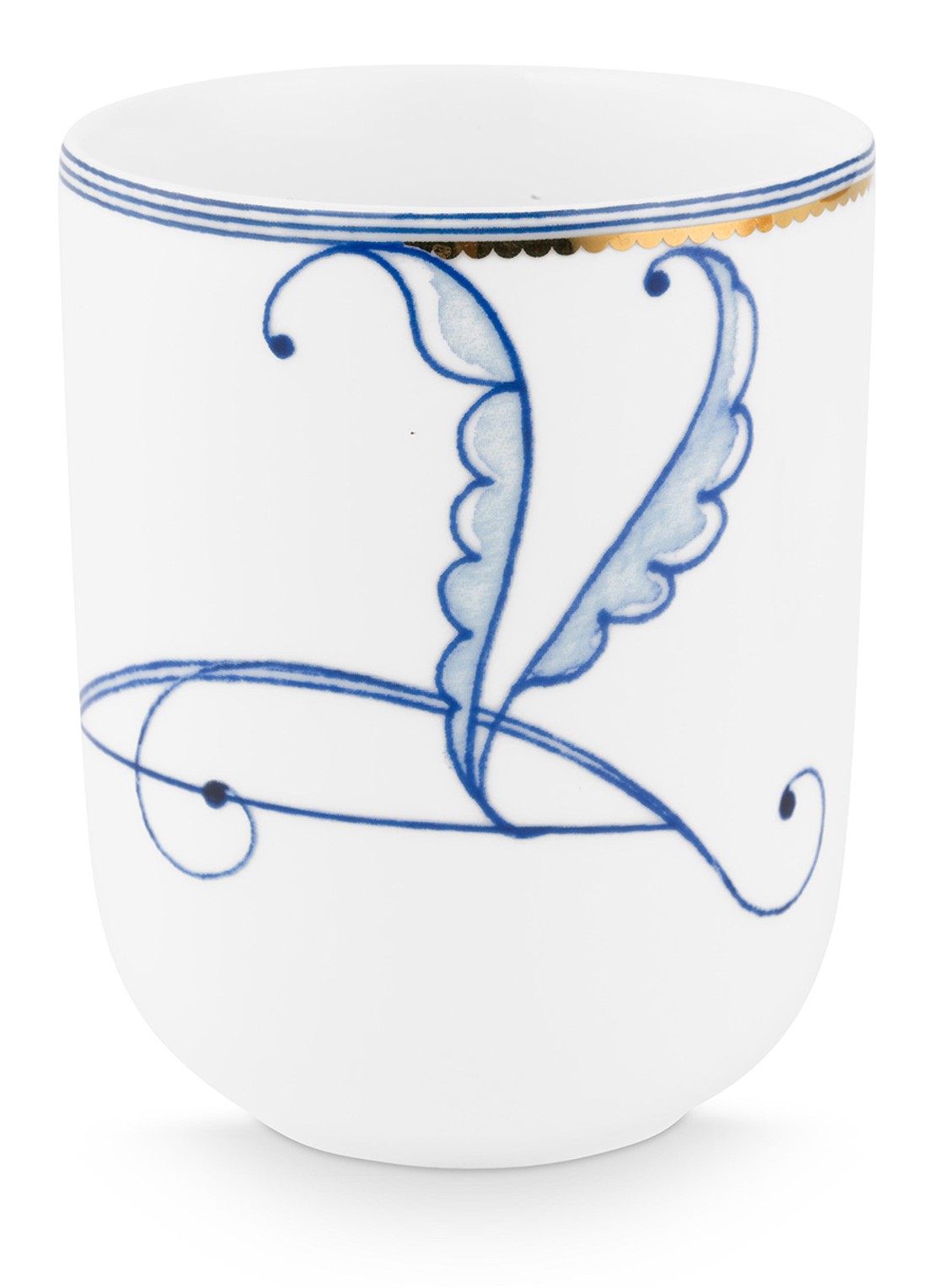 Pip Studio Blushing Birds kopje 15 cl set van 2 - voorkant 3 wit