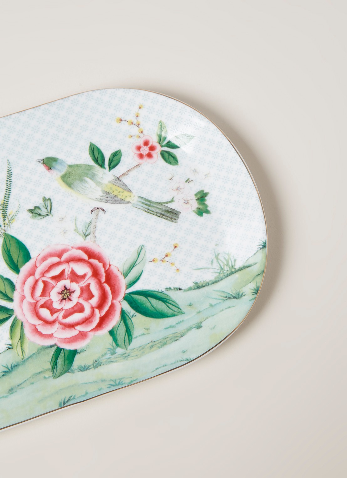 Pip Studio Blushing Birds serveerschaal 33 cm  - detail 3 wit