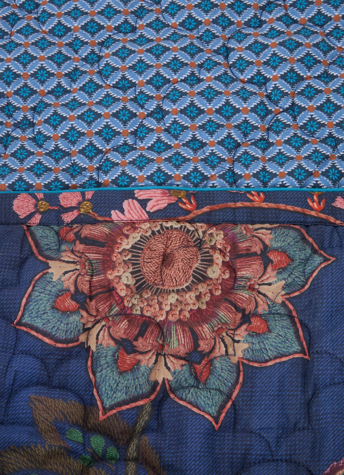 Pip Studio Buenas Noches bedsprei van katoen perkal - detail 2 donkerblauw