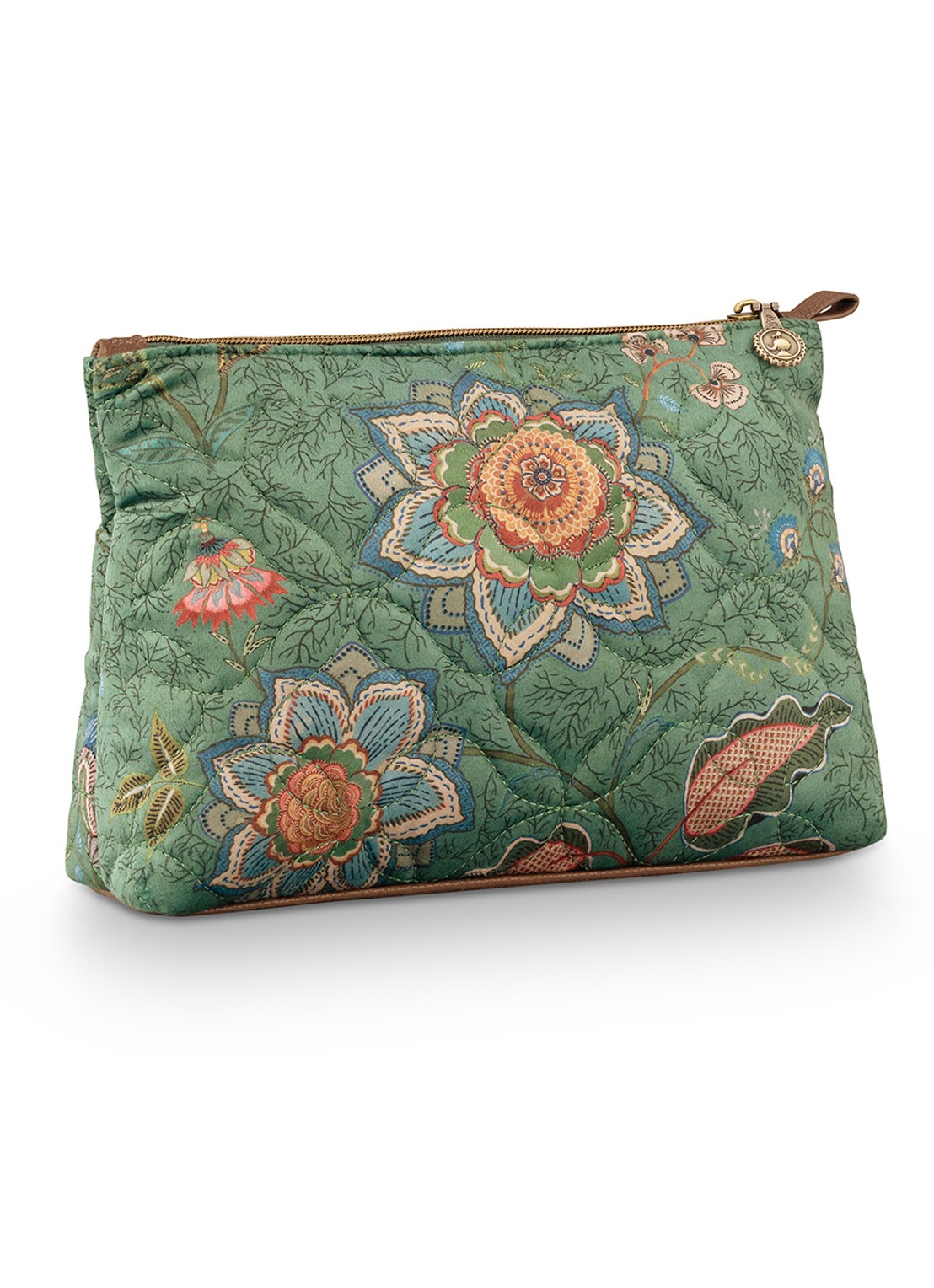Pip Studio Caryn Mumbai Morning beautycase 2-delig - achterkant groen