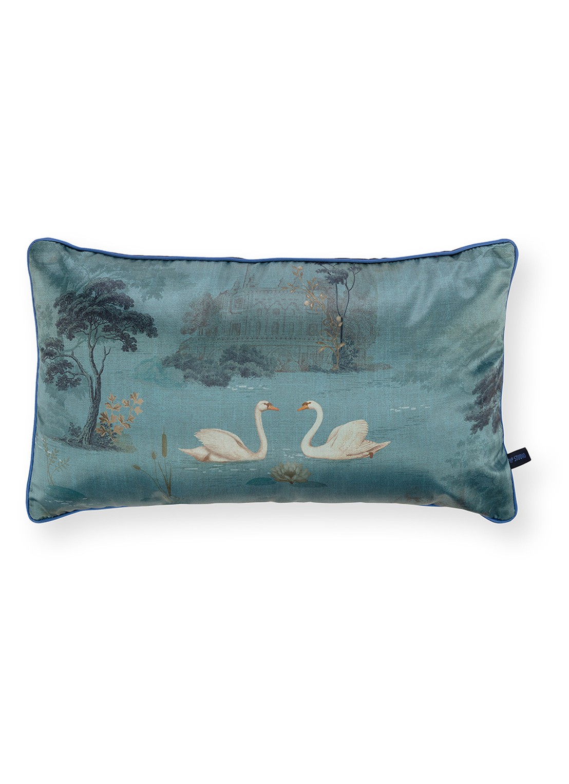 Pip Studio Darjeeling Days sierkussen 55 x 33 cm - voorkant 2 blauw