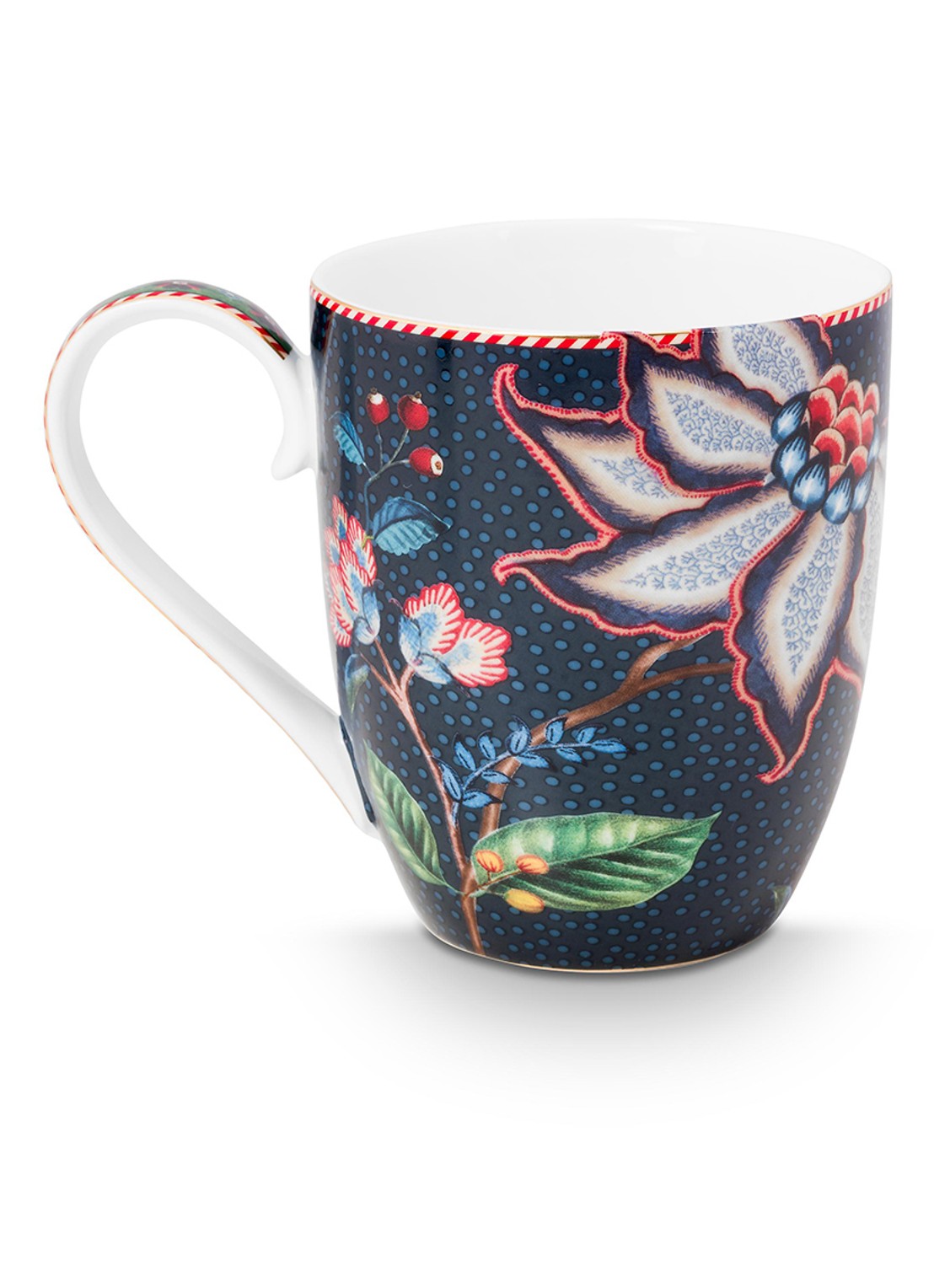 Pip Studio Flower Blues mok - voorkant 2 blauw
