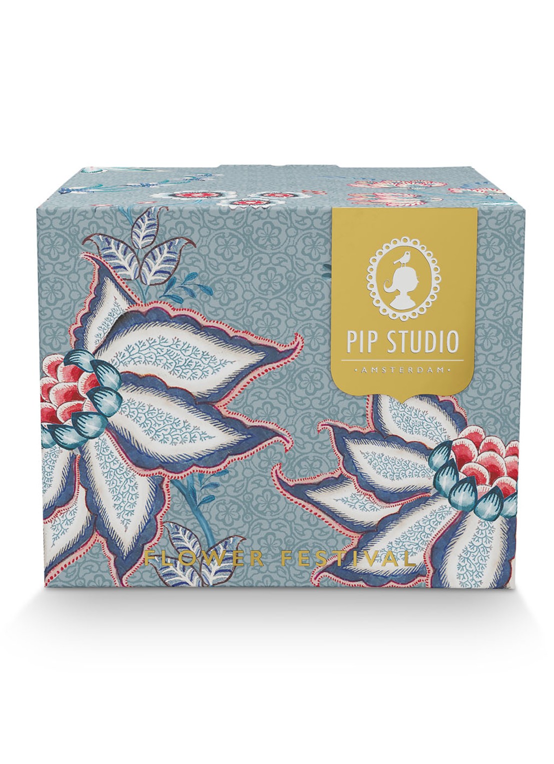 Pip Studio Flower Festival espressokopje en schotel 12 cl set van 2 - detail 6 oudroze