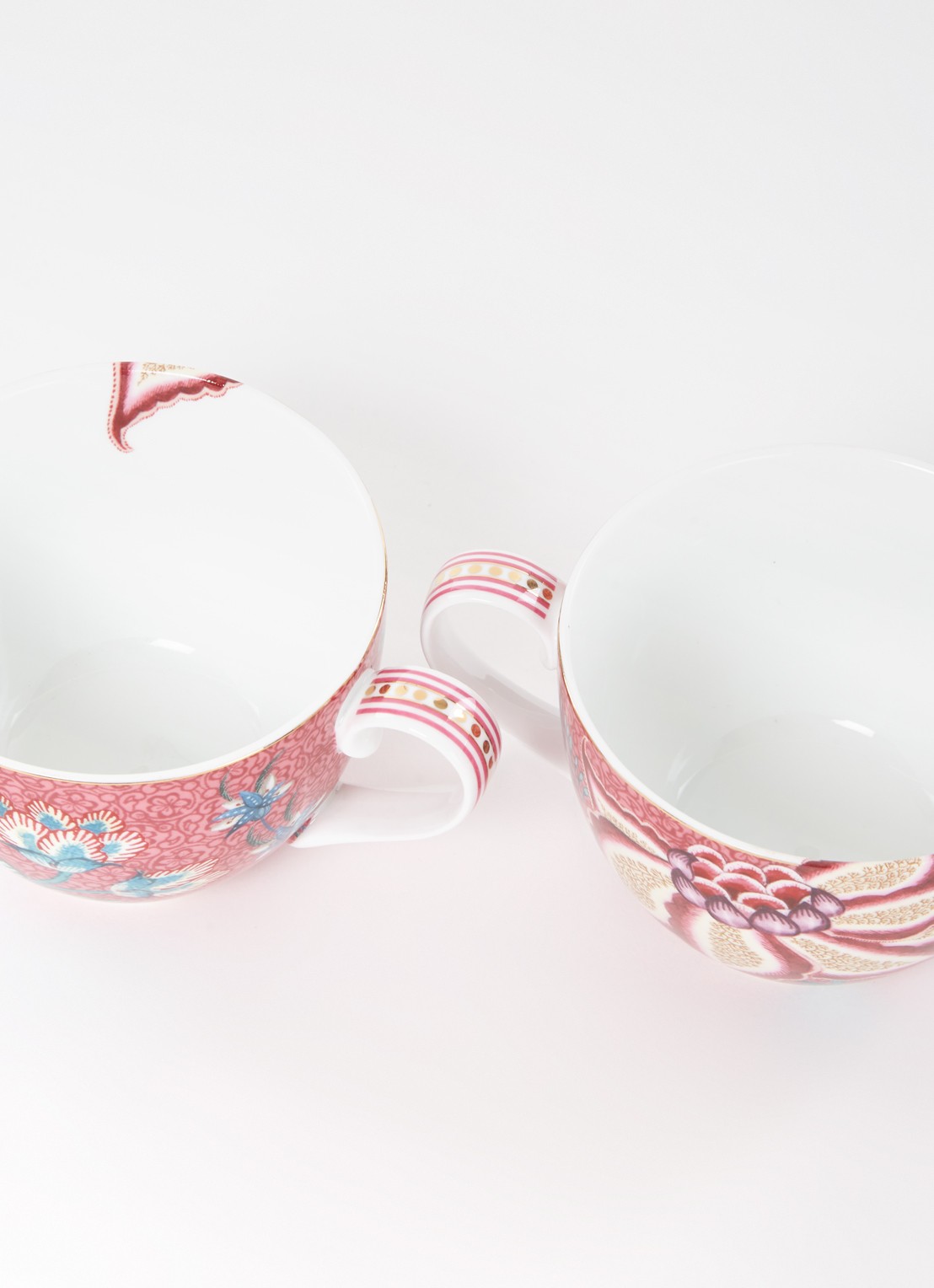 Pip Studio Flower Festival kop en schotel 28 cl set van 2 - voorkant 3 oudroze