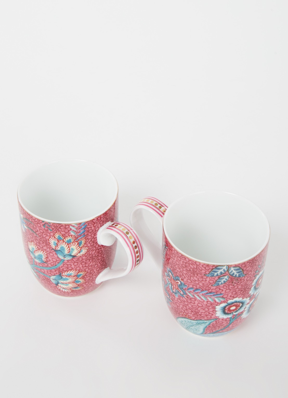 Pip Studio Flower Festival kopje 14,5 cl set van 2 - voorkant 7 roze