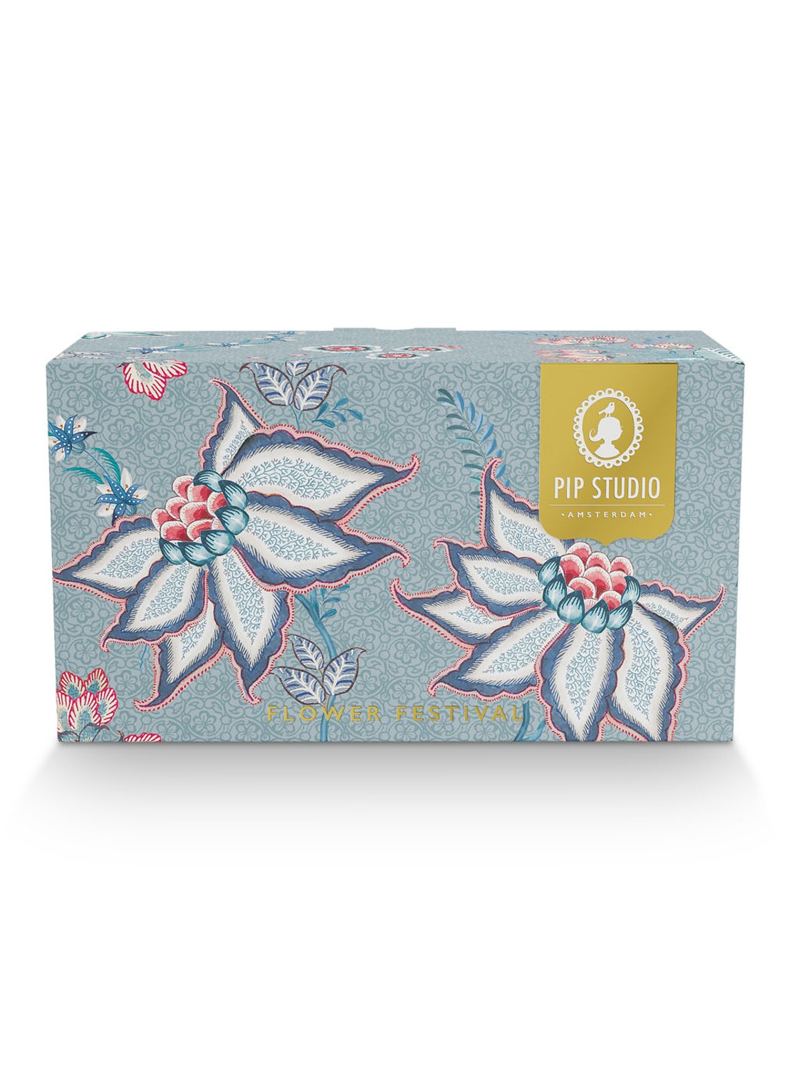 Pip Studio Flower Festival mok 35 cl - detail 2 blauwgrijs