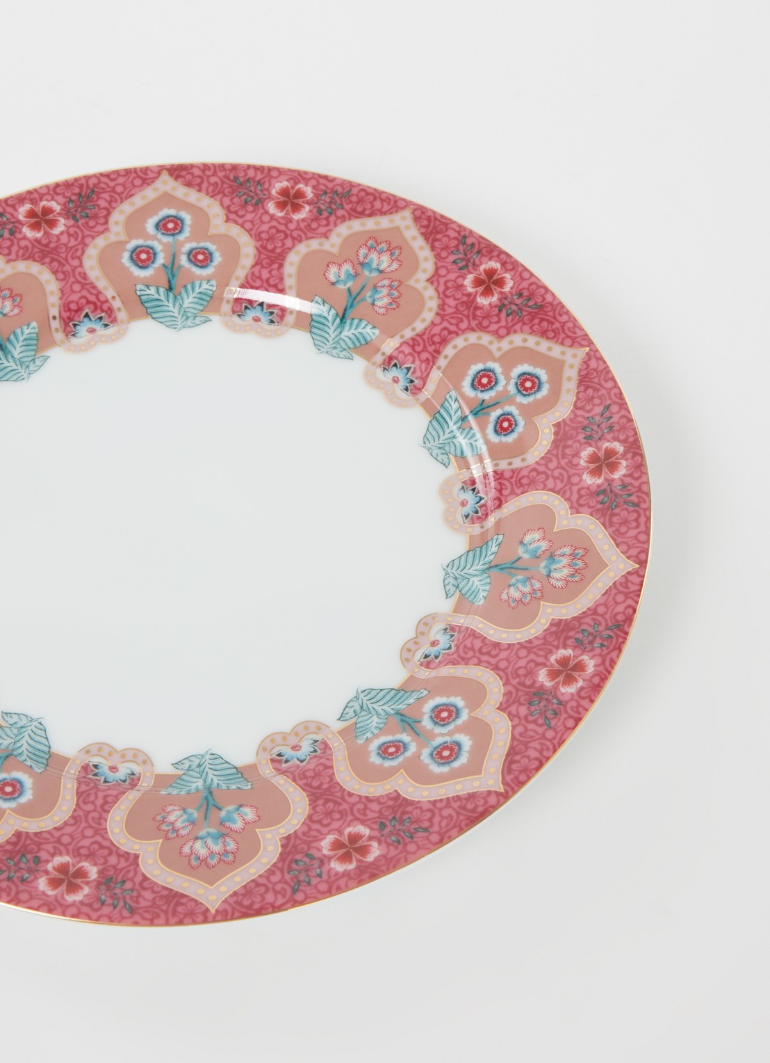 Pip Studio Flower Festival ontbijtbord 21 cm - detail roze