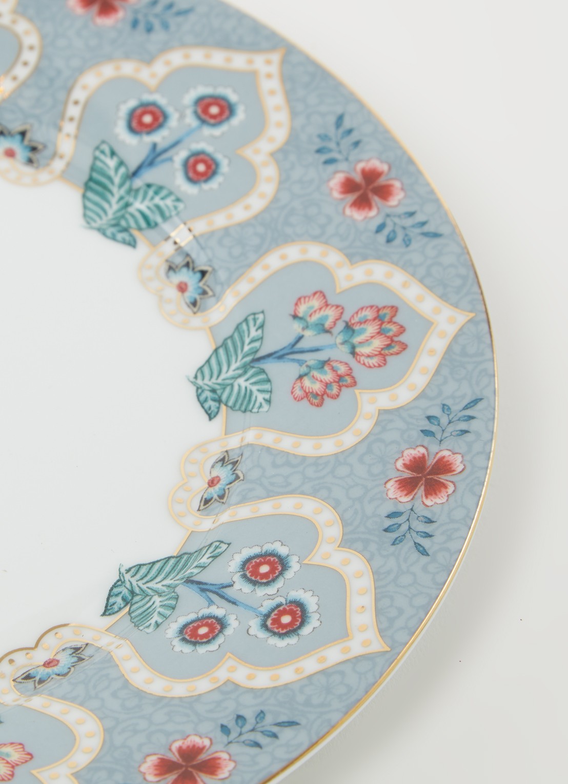 Pip Studio Flower Festival ontbijtbord 21 cm - detail 3 blauwgrijs