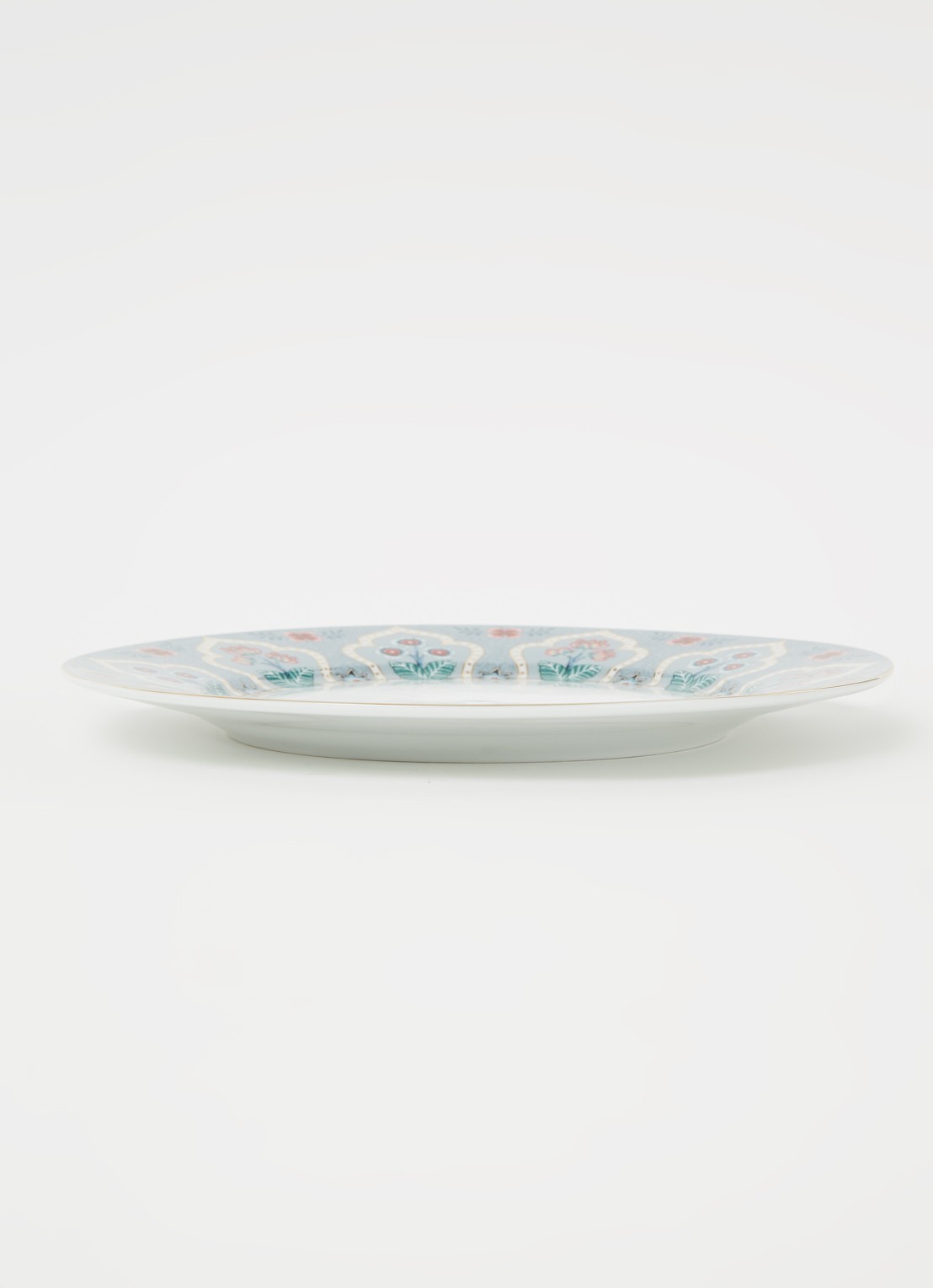 Pip Studio Flower Festival ontbijtbord 21 cm - voorkant 2 blauwgrijs