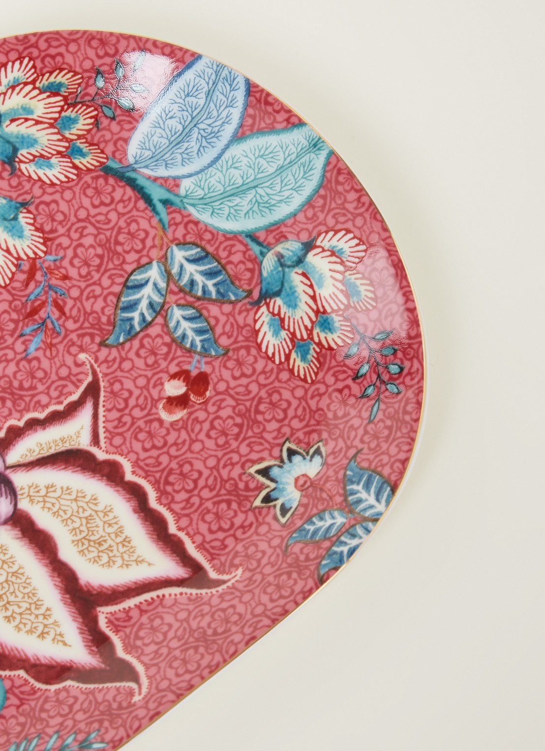 Pip Studio Flower Festival serveerschaal 34 cm - voorkant 2 roze