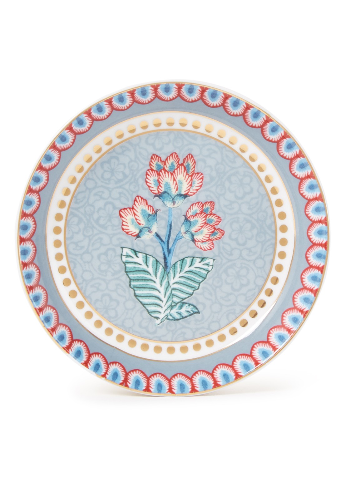 Pip Studio Flower Festival theetip 9 cm - voorkant blauwgrijs