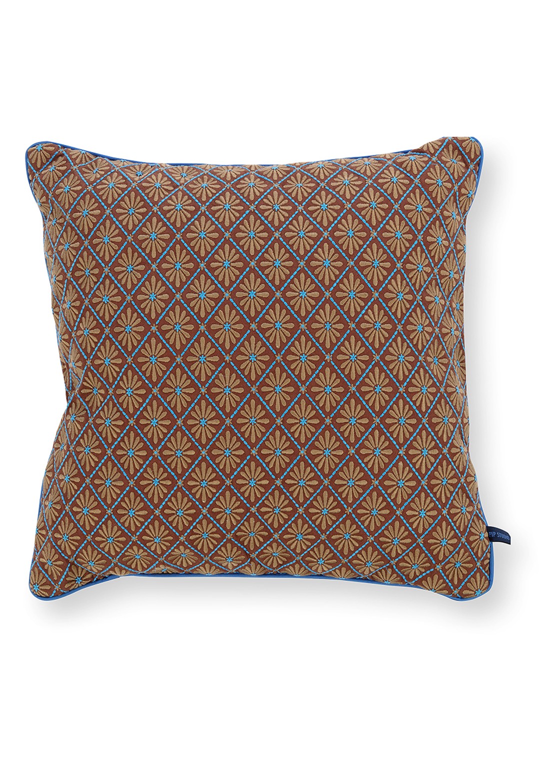 Pip Studio Giyani sierkussen 50 x 50 cm - voorkant 5 blauw
