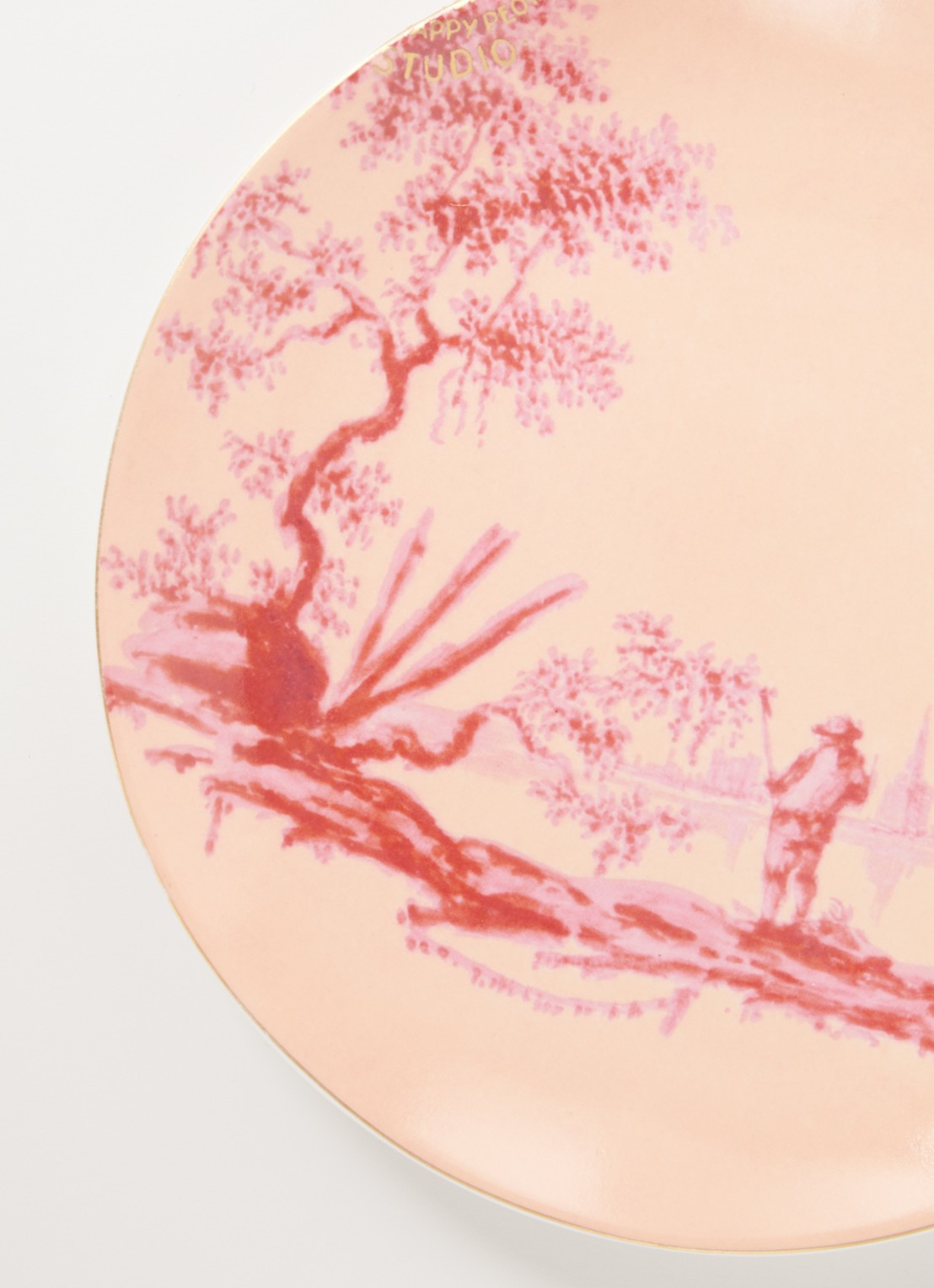 Pip Studio Heritage Painted ontbijtbord 18 cm - detail lichtroze
