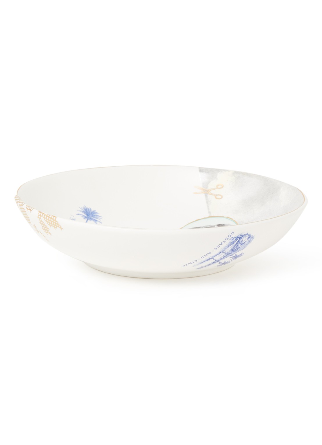 Pip Studio Heritage Palm serveerschaal 18 cm - voorkant 2 wit