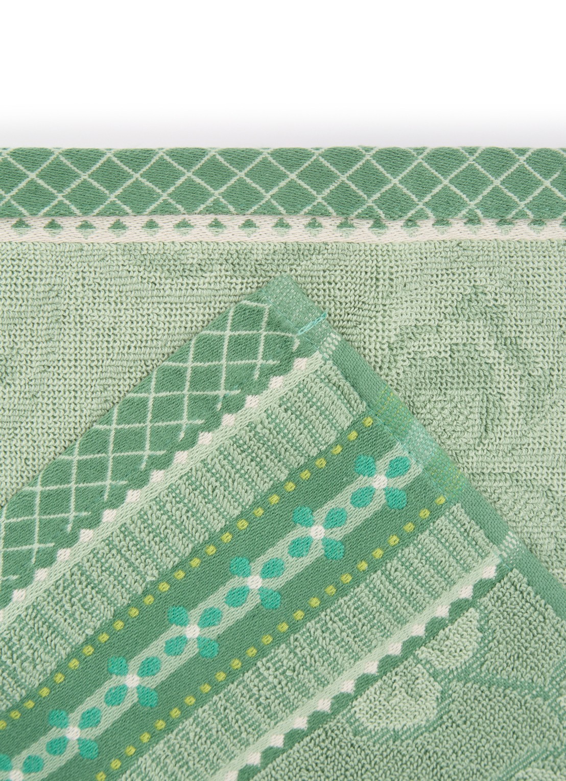 Pip Studio Jasmin washand van katoen - 500 gr/m2 - 16 x 22 cm - detail groen
