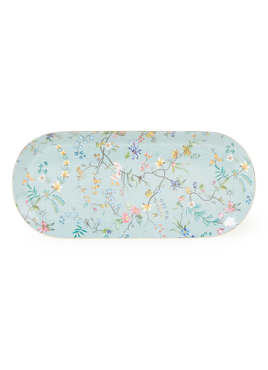 Pip Studio Jolie cakeschaal 33 x 15 cm - voorkant 2 zeegroen