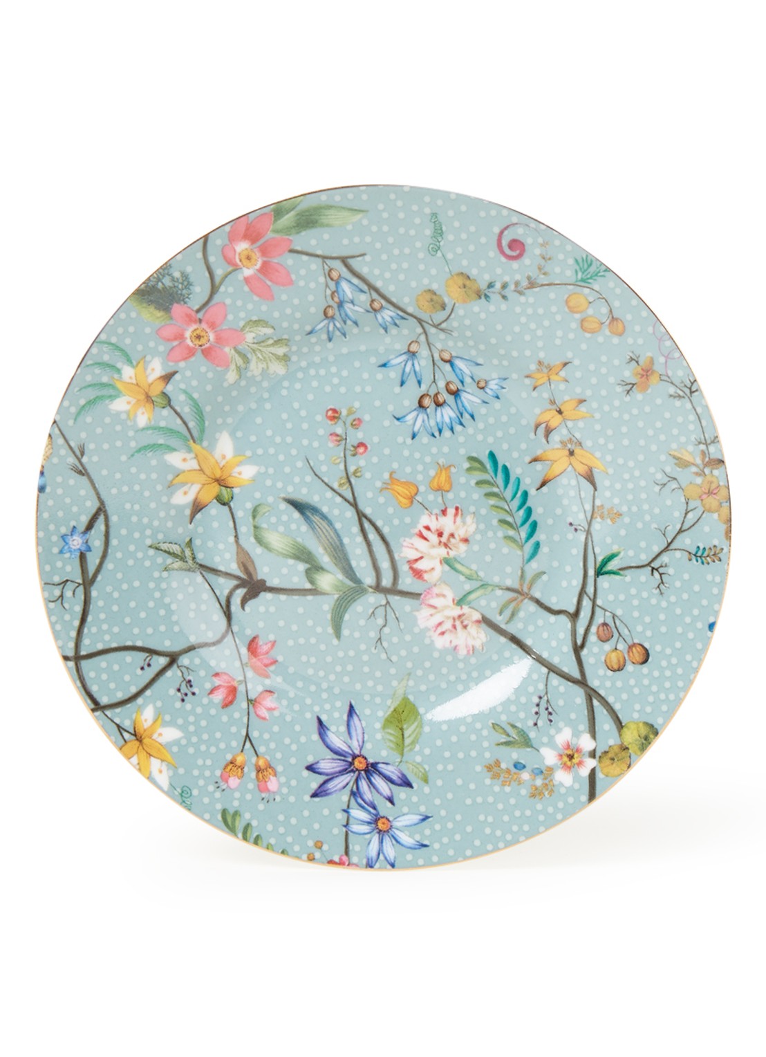 Pip Studio Jolie gebaksbordje 12 cm - voorkant zeegroen