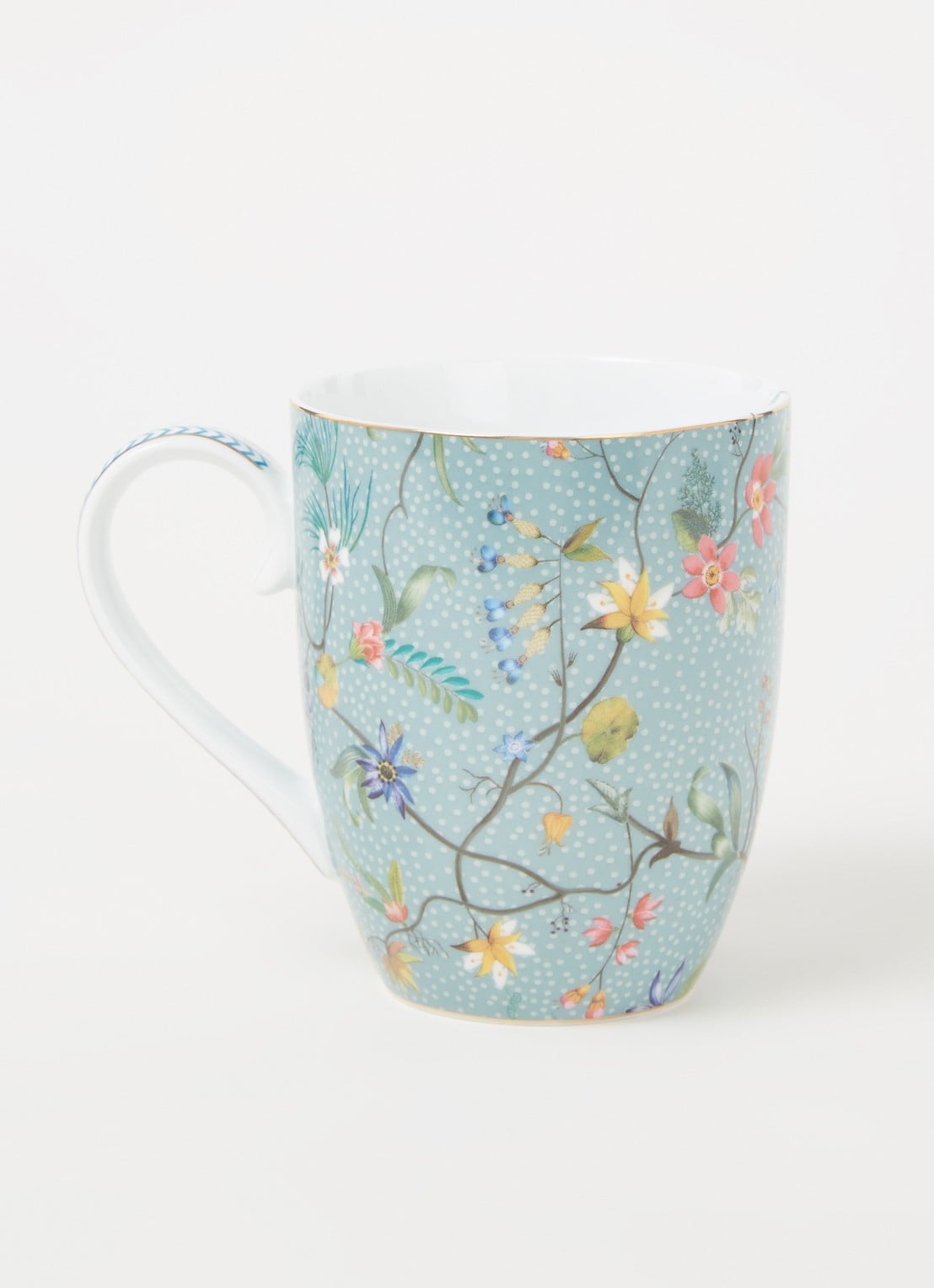 Pip Studio Jolie L mok 35 cl - voorkant 2 zeegroen