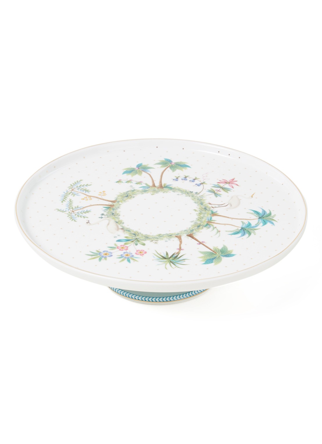 Pip Studio Jolie Mini taartplateau 21 cm - voorkant 2 lichtblauw