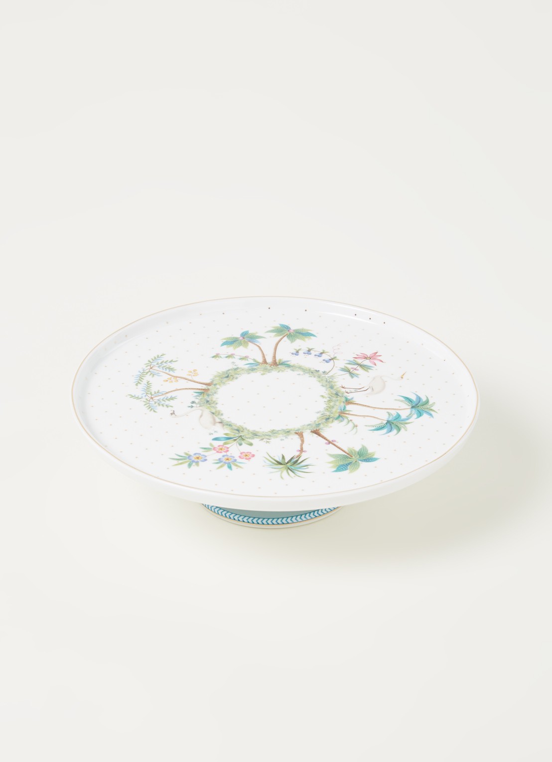 Pip Studio Jolie Mini taartplateau 21 cm - voorkant 3 lichtblauw