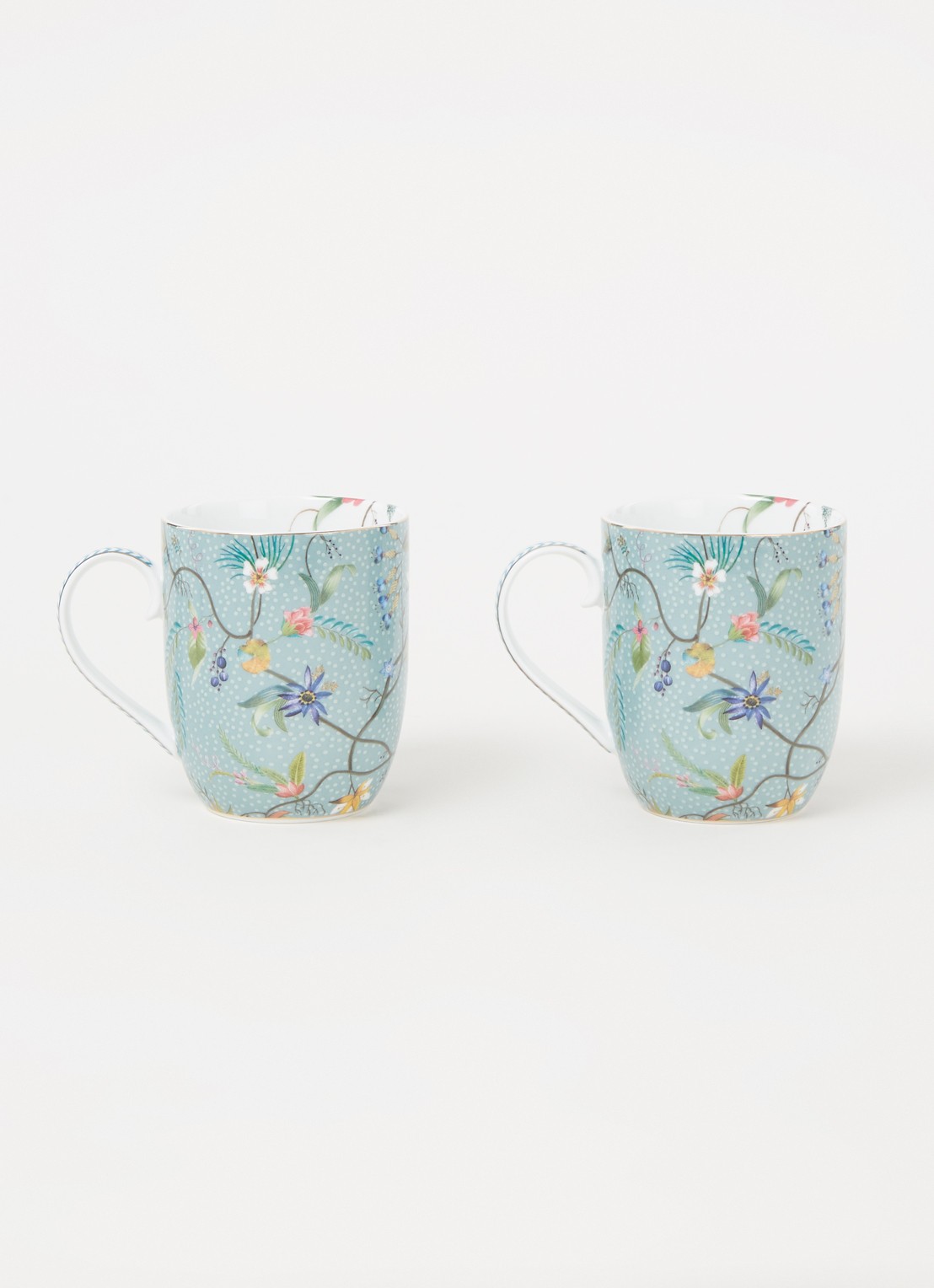 Pip Studio Jolie S espressokopje 14,5 cl set van 2 - voorkant 3 zeegroen