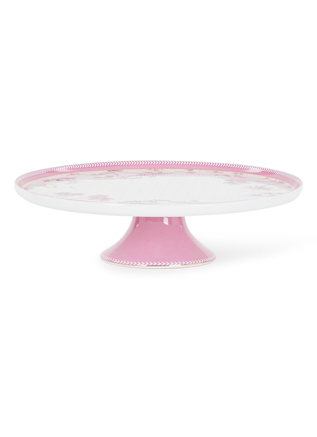 Pip Studio Jolie taartplateau 21,5 cm - voorkant roze