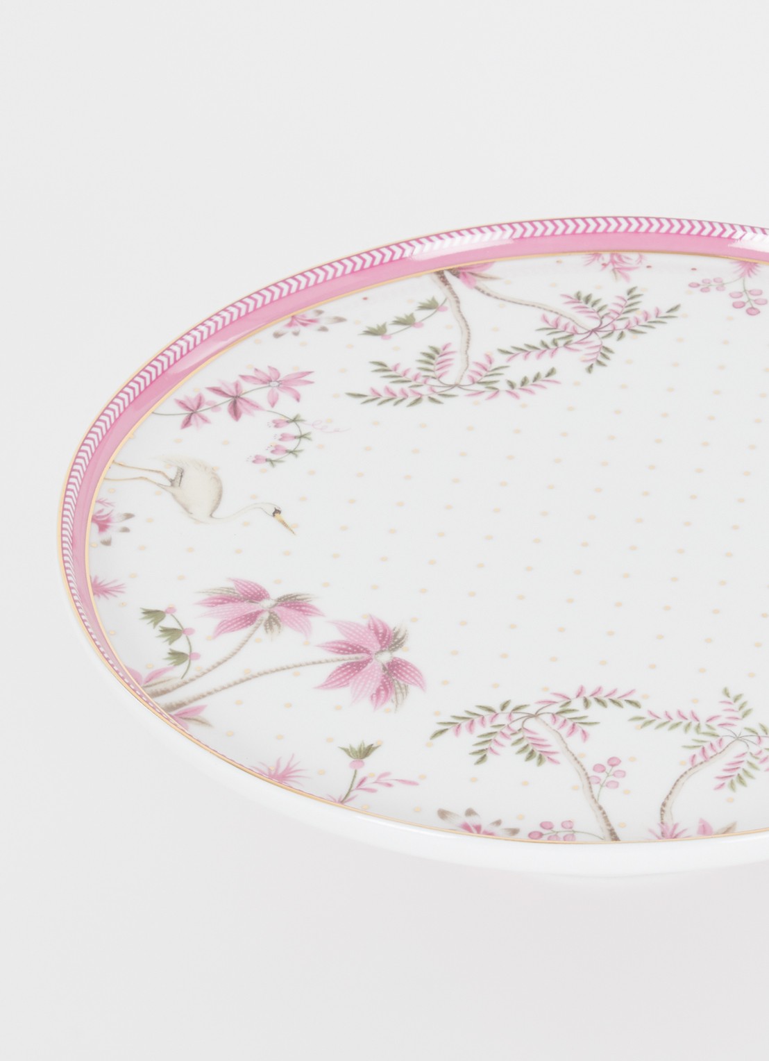 Pip Studio Jolie taartplateau 21,5 cm - voorkant 2 roze