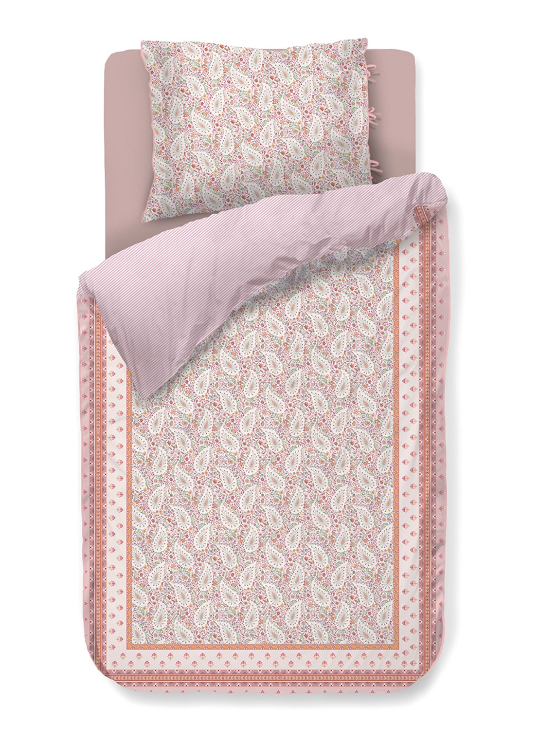 Pip Studio Kairi Bloom dekbedovertrekset - inclusief kussenslopen - voorkant 6 lichtroze