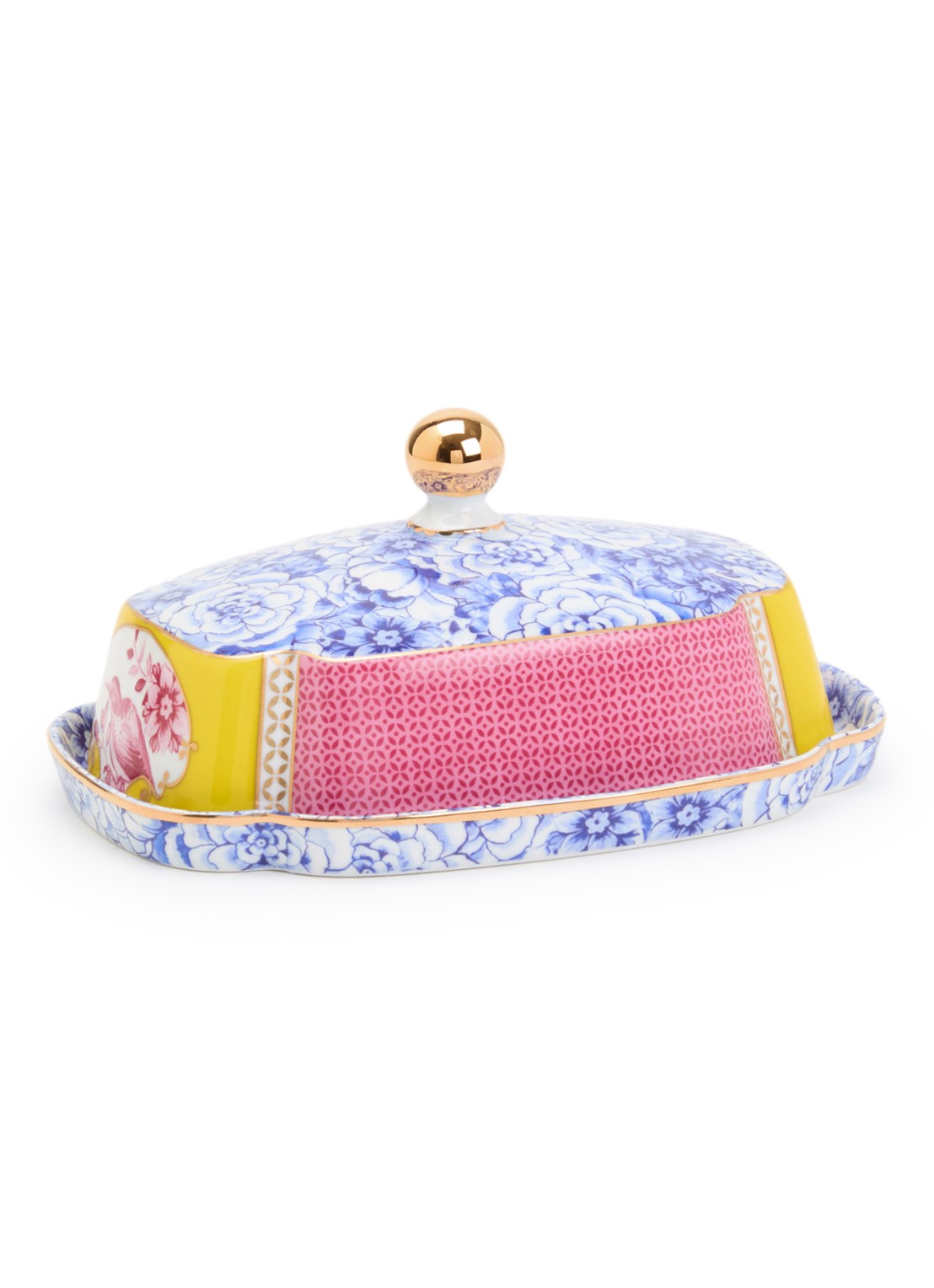 Pip Studio Kamini suiker- en melkschaal 25 cm - voorkant blauw