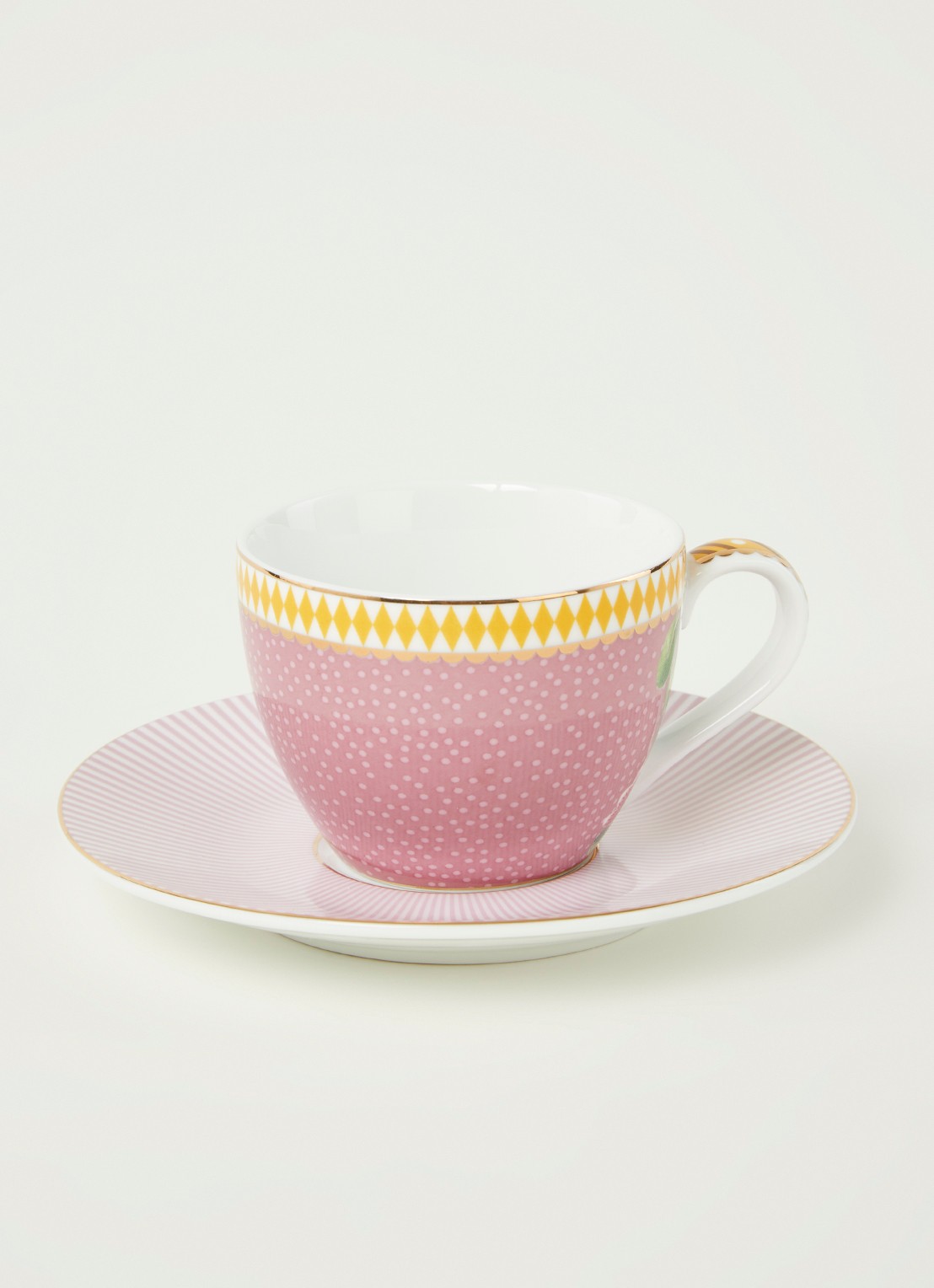 Pip Studio La Majorelle kop en schotel 12 cl - voorkant 2 oudroze